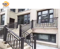 Vente en gros de main courante d'escalier en alliage d'aluminium pour villas cadre métallique en bois traité sous pression naturel