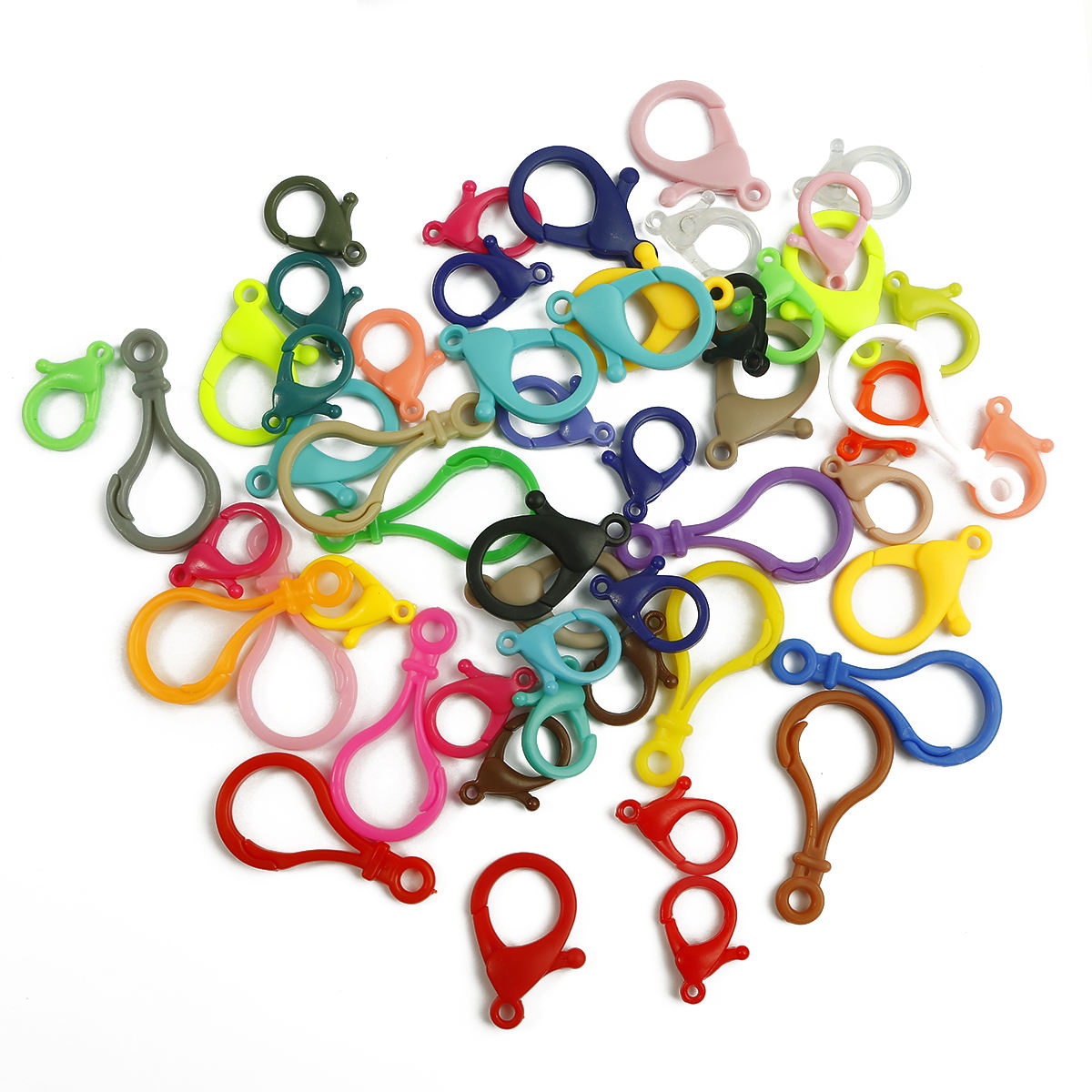 20Pcs Multicolor Bulb Shape Lobster Keychain Trigger Buckle Snap Keyring Hook DI - Foto 2