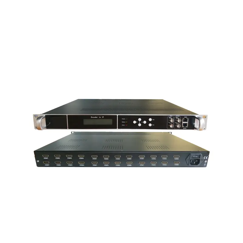 MPEG-4 Multiplexing 24 Channel Broadcasting Equipment HD Video Transmitter H.264 Hardware Encoder