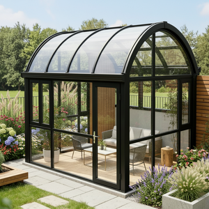 Moderna Terraza <span class=keywords><strong>de</strong></span> Cristal en Oferta, Estructura <span class=keywords><strong>de</strong></span> Aleación <span class=keywords><strong>de</strong></span> Aluminio <span class=keywords><strong>de</strong></span> Alta Calidad, Tamaño Personalizable, Ideal para el Patio Trasero y Campos <span class=keywords><strong>de</strong></span> Golf - Product Image 1