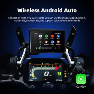 เครื่องนำทาง GPS ไร้สายกันน้ำระดับ IP67 หน้าจอ 5 นิ้ว รองรับ Carplay และ Android Auto พร้อมระบบ TPMS สำหรับมอเตอร์ไซค์และรถยนต์ รองรับ Bluetooth สำหรับ BMW - Product Image 6