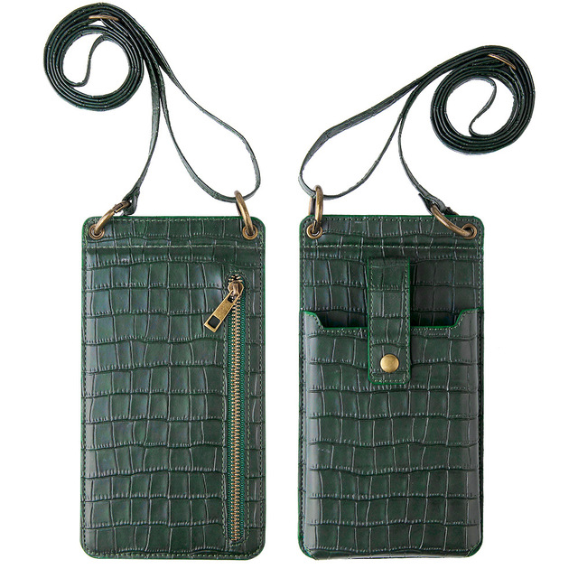 Universal Luxury PU Leather Mobile Phone Bag Pouch Touch Screen Case Wallet for Women Ins Style Crossbody Purse iPhone 15 11 Pro