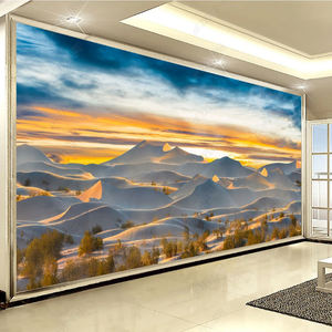 Mural de Pared Autoadhesivo de PVC Impermeable con Diseño Moderno de Paisaje de Atardecer en Dunas de Arena del Desierto para Sala de Estar - Product Image 2