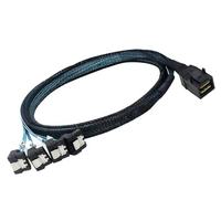 Kabel Data Hard Drive Komputer Server 6Gbps MINI SAS SFF-8643 ke 4 Port SATA 90 Derajat