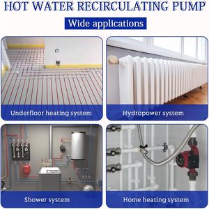 ปั๊มน้ำหมุนเวียน Huayour Up15-29suc 115V 1/8 แรงม้า สำหรับหมุนเวียนน้ำร้อน พร้อมข้อต่อแบบยูเนี่ยน - Product Image 5