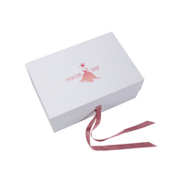 Boîte cadeau de mariage personnalisée de luxe avec logo, boîte en carton pliable avec aimant et ruban pour la mariée et les demoiselles d'honneur