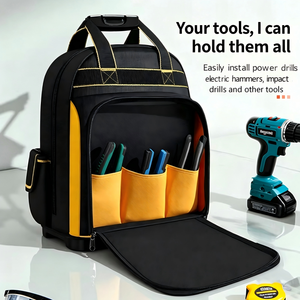 Cross-border popular double-shoulder <b>tool</b> backpack, Oxford cloth <b>tool</b> <b>bag</b>, thickened, wear-resistant, large capacity, - Product Image 5