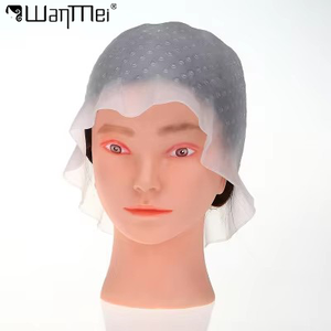 Wanmei Hot Highlight Hat : Casque en silicone perforé pour la coloration des cheveux, avec aiguille de prélèvement, pour la coupe de cheveux et les outils de barbier - Product Image 1
