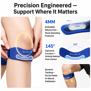 Sangle rotulienne de soutien du genou réglable en silicone antidérapante à compression pour la course, le football, le badminton, la randonnée et la <span class=keywords><strong>corde</strong></span> à <span class=keywords><strong>sauter</strong></span> - Product Image 2