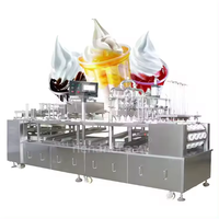 Machine automatique à remplir et sceller les bacs à crème glacée à 4 voies et 6 voies pour faire de la compote de pommes et de la confiture de pommes