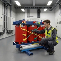 Transformateur Électrique Haute Tension 50Hz SCB13/14 Type Sec Trois Bobines 10kV-11kV/480V-440V/400V 110V 380V pour Système de Distribution d'Énergie
