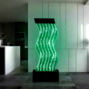 Wave Designs <strong>Modern</strong> Acrylic Indoor <strong>Room</strong> <strong>Dividers</strong> with RGB LED Light Wedding Panel Water Features by Bubble Wall - Product Image 1