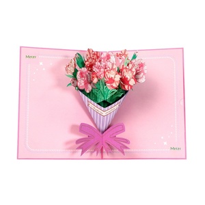 Tarjeta de Felicitación 3D Hecha a Mano para el Día del Maestro, Adornos de Papel Tallado, Tarjeta con Ramo para Enviar a los Maestros - Product Image 6