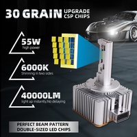 Ampoule LED haute puissance Sanvi série D D1S-D5S 12V 55W, nouvelle, 10000 lumens, compatible universellement pour les phares de voiture