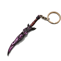 Mini Porte-clés en métal Vlads Battle Scythe Shattered Flame Blade, figurine de collection, pendentif inspiré du jeu, marchandise de jeu
