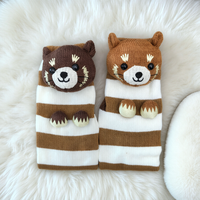 Chaussettes de sol en peluche pour adultes, motif animal de dessin animé, paresseux, pour Noël et la maison