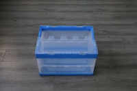 NEXARA Boîte de rangement transparente pliable de style solide avec couvercle Conteneur de camping en plastique Design transparent