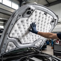 Tapis insonorisant 16 mm en PP PET auto-adhésif, matériau d'absorption thermique et insonorisant pour panneau de porte de voiture, coffre