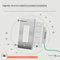 Interruptor de botón Wi-Fi Tuya Smart Home Single Zero Fire Universal Android App Timer Voice Remote Control Bar Interruptor inteligente de plástico
