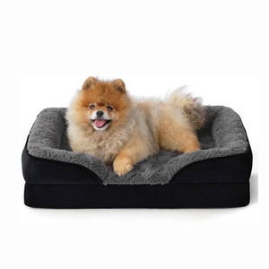 Factory Wholesale Custom Classic Soft Dog Nest Winter Solid Large Rectangle Breathable Eco-friendly Warm <b>Plush</b> PP Cotton Dog <b>Cat</b> - Product Image 1
