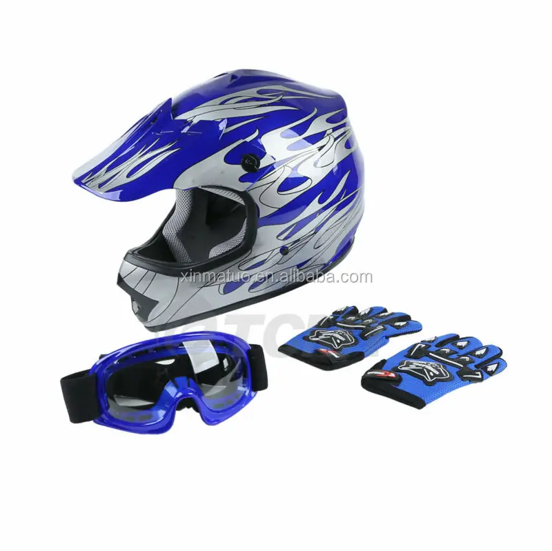 XINMATUO XF270206 DOT gençlik kask çocuklar örümcek motokros tam yüz Off road kir bisiklet ATV S ~ XL