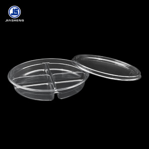 Tùy Chỉnh Dùng Một Lần Hạt Khay Với Nắp Khay Nhựa Với <span class=keywords><strong>4</strong></span> Ngăn Snack Nuts Trái Cây Khô Cookie Kẹo Thực Phẩm Khay - Product Image 5