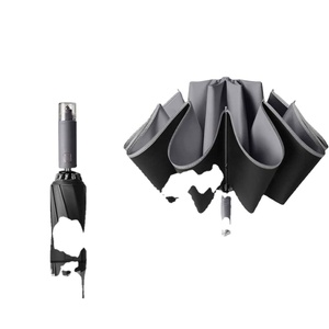 Martillo de fibra de vidrio creativo de tres pliegues, totalmente automático, para romper ventanas, herramienta de escape de emergencia para coche, 10 varillas, recubrimiento negro, resistente al sol y la lluvia - Product Image 1