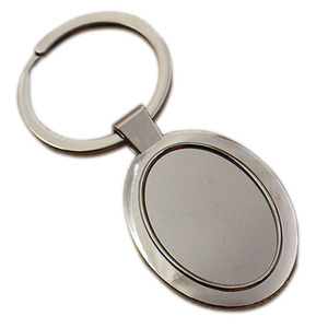 Tùy chỉnh in logo kim loại hình bầu dục Keyring - Product Image 2