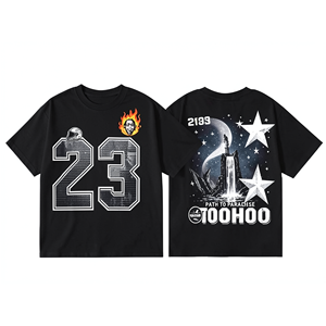 Camiseta de Algodón de 220 g/m² para Hombre, Camiseta de Marca, Moderna, Cómoda, de Secado Rápido, con Estampado Digital, Camiseta Informal para Hombre - Product Image 2