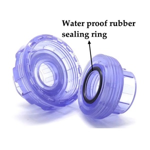 Accesorios para Sistemas de Agua de Acuarios, Conectores de Tubería de UPVC Transparentes Azules, Válvula de Bola, Conexiones Rápidas - Product Image 3