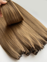 Extensions de cheveux Haiyi populaires, fines, invisibles, sans nœuds ni perte, Genius Weft, cuticules brutes alignées, double épaisseur, couleur brun clair