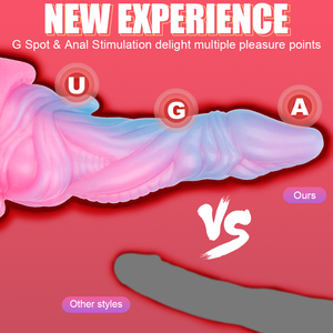 Dildo de Silicona Enorme con Aspecto Realista de Extraterrestre, Colores Mezclados y Nudos para la Estimulación del Punto G Femenino, Juguete para Adultos - Product Image 4
