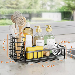 Lavello da cucina con cinturino per rubinetto portasapone portasapone spugna porta porta porta porta porta porta porta porta porta porta porta porta porta porta porta porta porta porta porta porta porta porta porta porta porta porta porta porta porta porta porta porta porta porta-ripiano con vassoio in pietra assorbente - Product Image 6