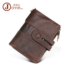 Sac de poitrine pour homme Joyir en cuir véritable marron vintage, portefeuille bandoulière avec sangle, usage quotidien, style rétro - Product Image 4