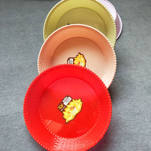 Assiette à fruits en plastique R421 One Dollar Store, Assiette à fruits en plastique colorée, Assiette à fruits ronde, Assiette de vente au détail, Assiette à bonbons - Product Image 3
