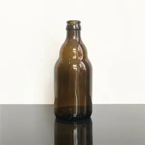 Stubby-botella de cerveza de vidrio ámbar, 330 ml, 11 oz