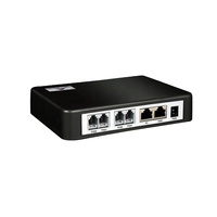 Gateway VoIP SIP HX4G con 2-4 Puertos FXO/FXS, Voz Analógica PSTN, Línea CO, LAN Cableada, Compatible con Asterisk
