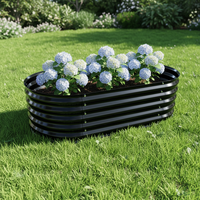 Pots de plantes en acier galvanisé antirouille avec trou de drainage et doublure écologique, taille personnalisable