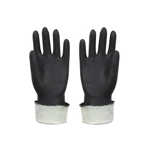 Guantes Industriales de Látex de Caucho Negro de Buena Calidad, Resistentes a Productos Químicos - Product Image 4