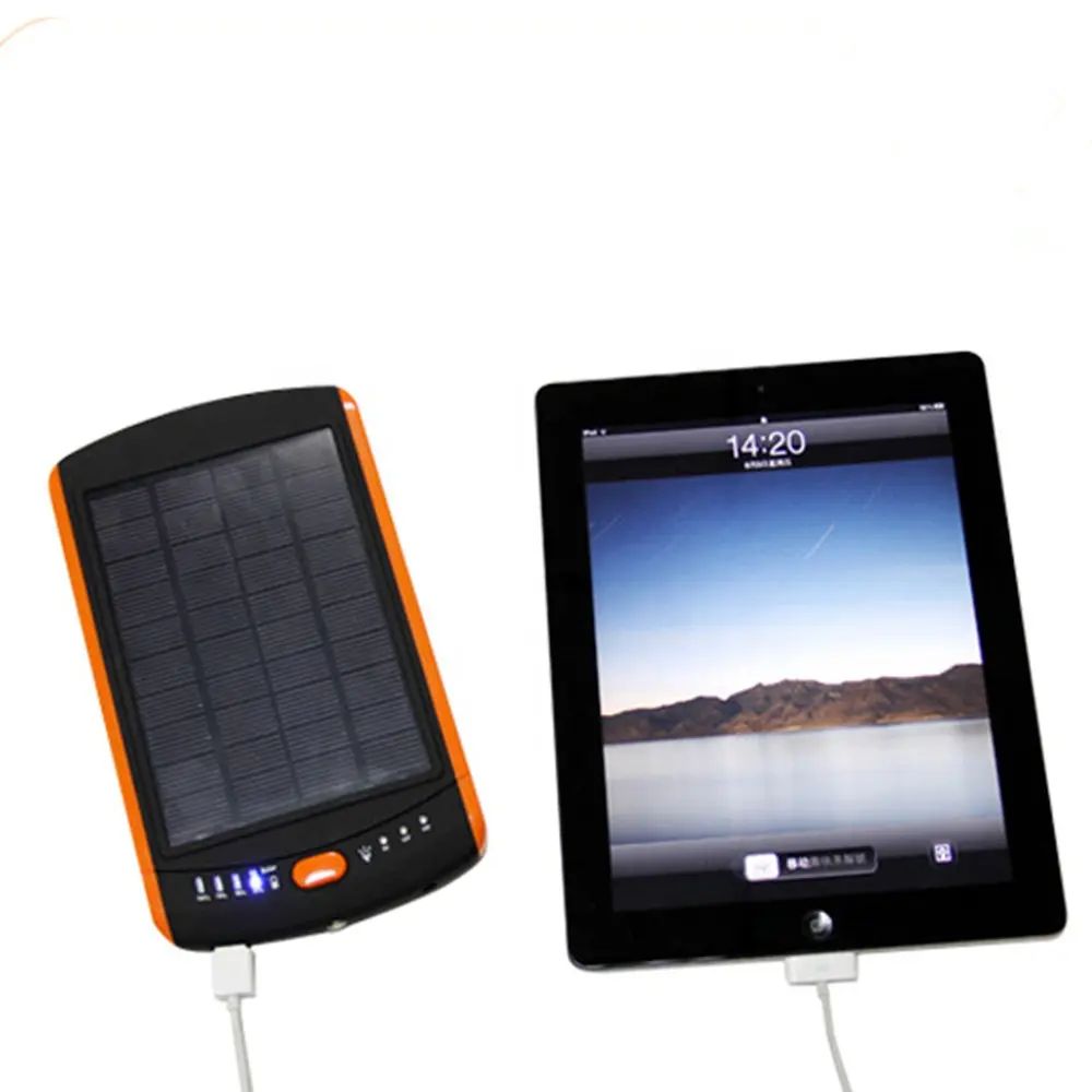 Banco de energía solar de alta capacidad de 19V para computadora portátil con puerto USB Dual y salida de CC