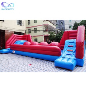 Nuevo llegado wipeout obstáculos inflables a pasos agigantados inflable wipeout rojo grande para la venta - Product Image 1