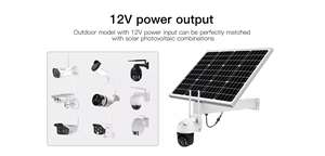 Мини-солнечная панель для уличных фонарей 30 Вт 10Ah энергетическая система с аккумулятором комплект IP66 водонепроницаемый для панели камеры видеонаблюдения - Product Image 5