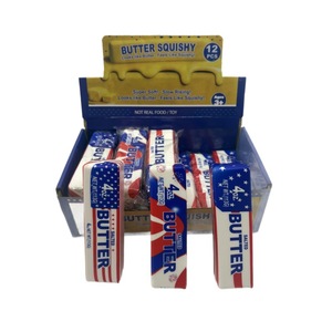 Explosions American Style Pu Butter Stick Star Stripe Pinch Music Juguete de Descompresión de Rebote Lento Tres Colores Surtidos - Product Image 5