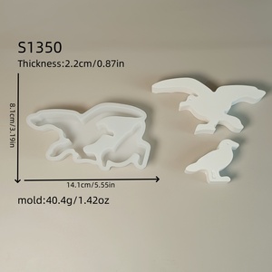 Moldes de Resina 3D Ecológicos Hechos a Mano S1350 PC Ins, Adornos de Pájaros Voladores, Herramientas de Silicona para Pasteles de Resina - Product Image 2