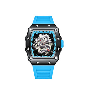 Reloj de pulsera de cuarzo a la moda ZIDO, Reloj impermeable informal de moda de lujo, reloj luminoso con fecha, correa de silicona ahuecada, Reloj para hombre - Product Image 5
