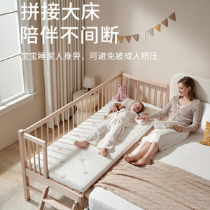 Cuna de madera maciza para bebé, 180x60cm, 200x60cm, con barandilla y escalera para dormitorio infantil, estilo escandinavo - Product Image 3