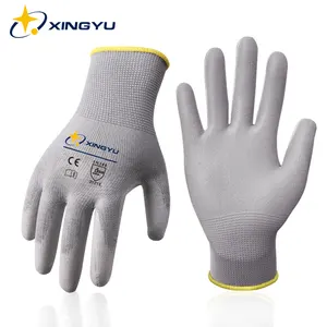 Xngyu Gants de sécurité en gros CE EN388 PU enduit Construction de jardin Gants de travail électroniques minces et flexibles