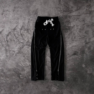 <span class=keywords><strong>Pantalones</strong></span> Elegantes con Cierre <span class=keywords><strong>para</strong></span> <span class=keywords><strong>Hombre</strong></span>, 380 g/m², Joggers de Algodón Estampado, Casuales con Cordón y Cadena, Diseño Deportivo, <span class=keywords><strong>Pantalones</strong></span> Oficiales de Calidad - Product Image 2