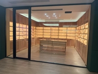 Meuble de rangement extensible sur mesure en panneaux massifs, écologique, pour vins et cigares, style antique, pour la maison