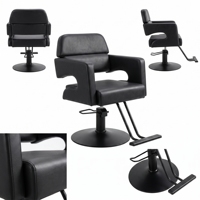 Vente en gros, approvisionnement stable, chaise de salon pivotante à 360° en cuir, design carré élégant, haute performance, durable, avec repose-pieds